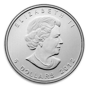 2012加拿大美洲獅銀幣(1 oz)(全新，未流通) 反面